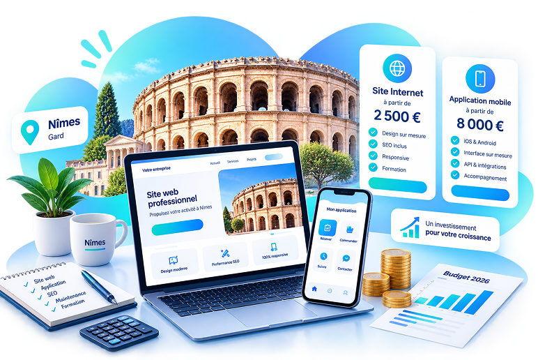 Budget Site Internet et Application à Nîmes — Les Vrais Prix en 2026 pour les Entreprises du Gard