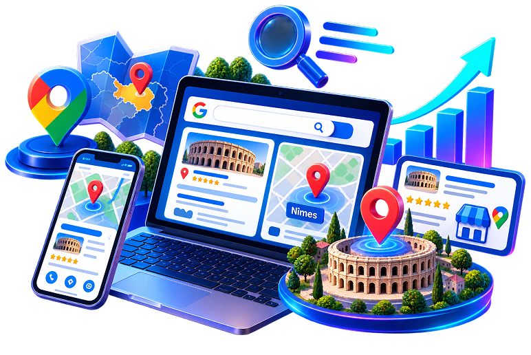 Référencement Local à Nîmes — Comment Être Trouvé sur Google par les Clients du Gard en 2026